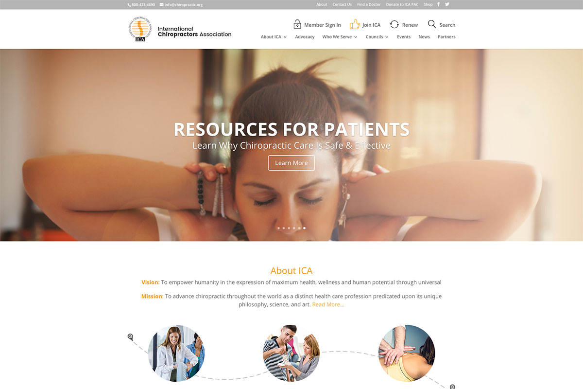 Site da Associação Internacional de Quiropraxia