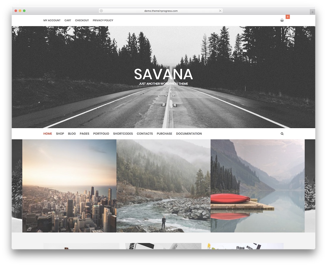thème wordpress grille gratuit savana lite
