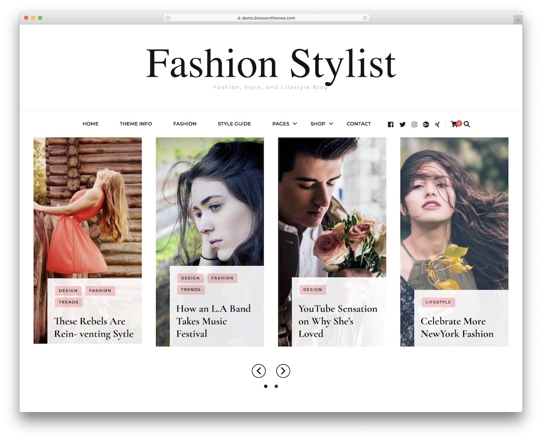tema de wordpress gratuito de estilista de moda