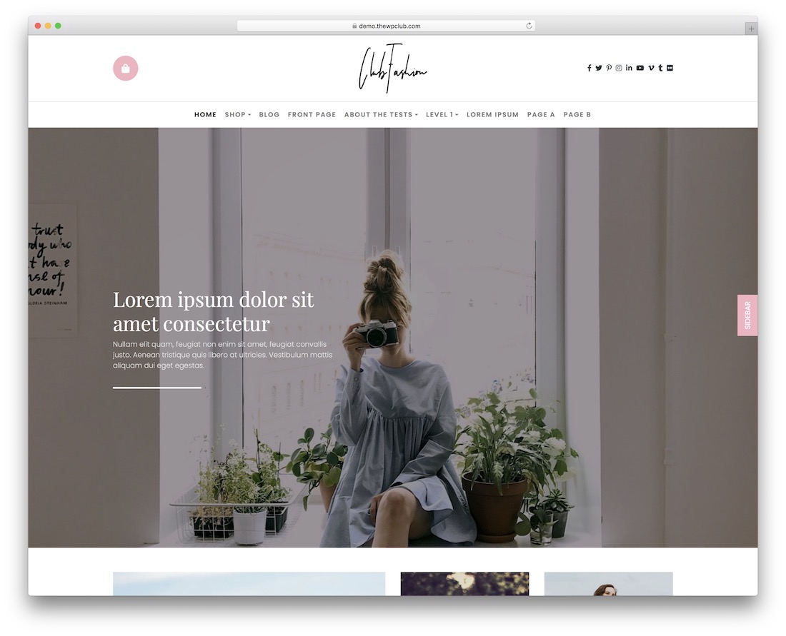 tema wordpress gratuito da moda do clube