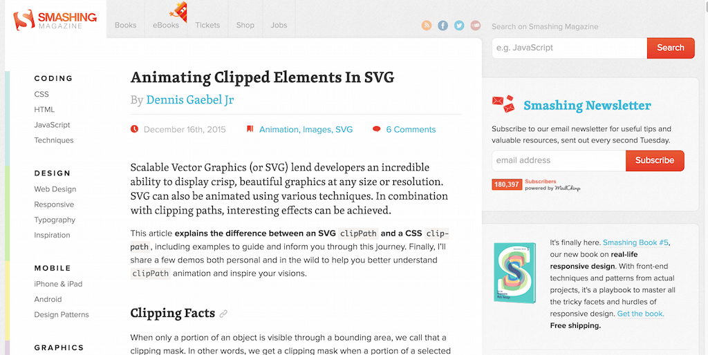 SVGでクリップされた要素をアニメーション化– Smashing Magazine