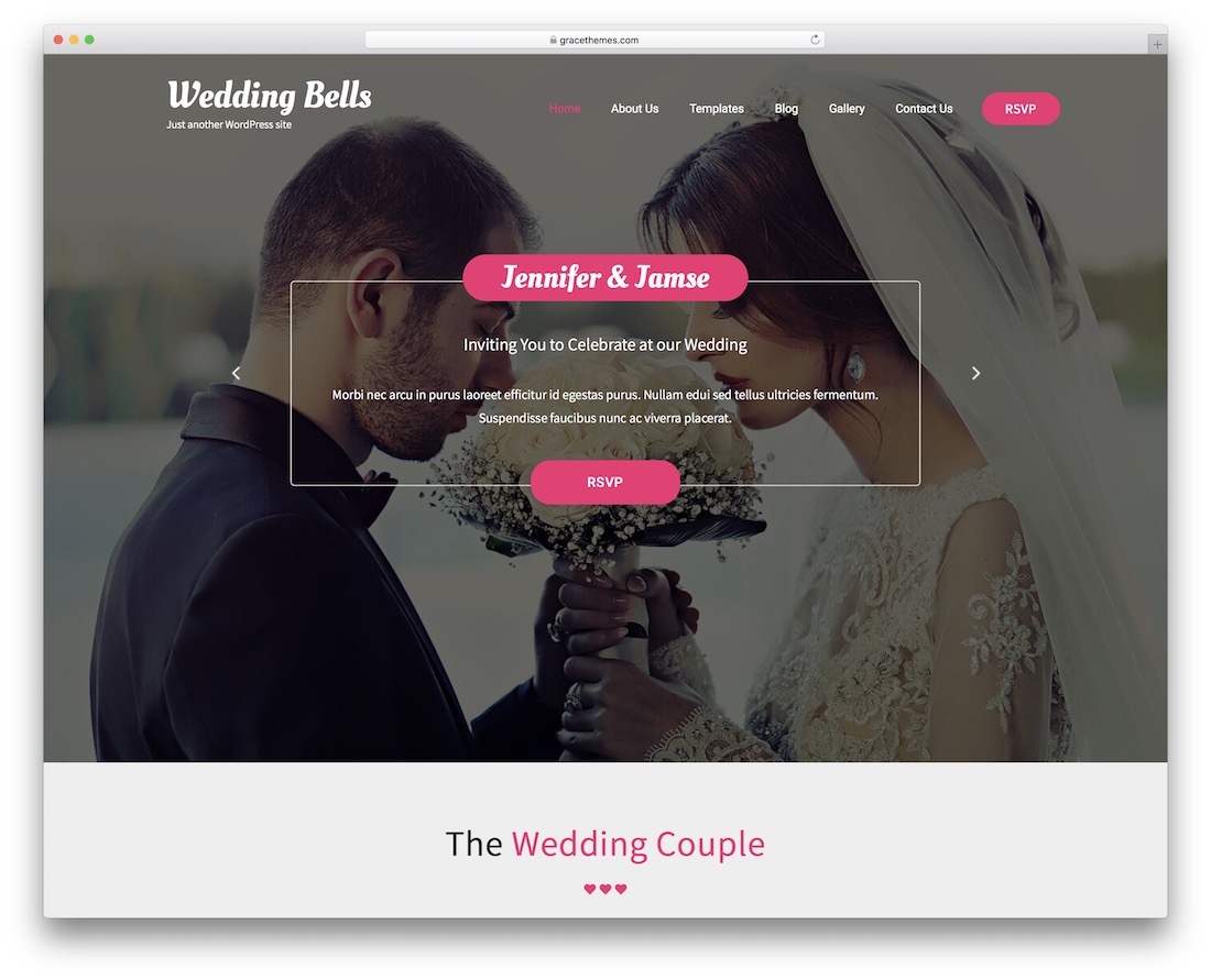 dzwonki ślubne lite darmowy motyw wordpress