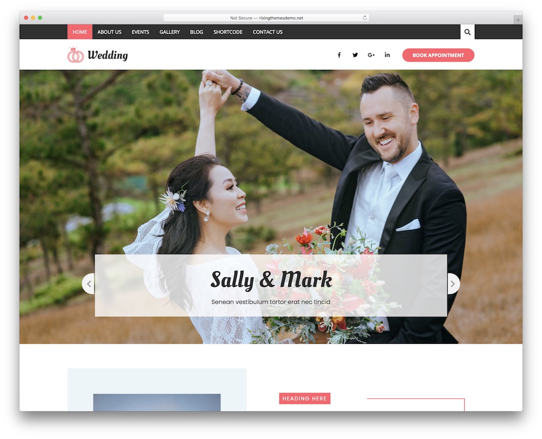 ślubny darmowy motyw weselny wordpress