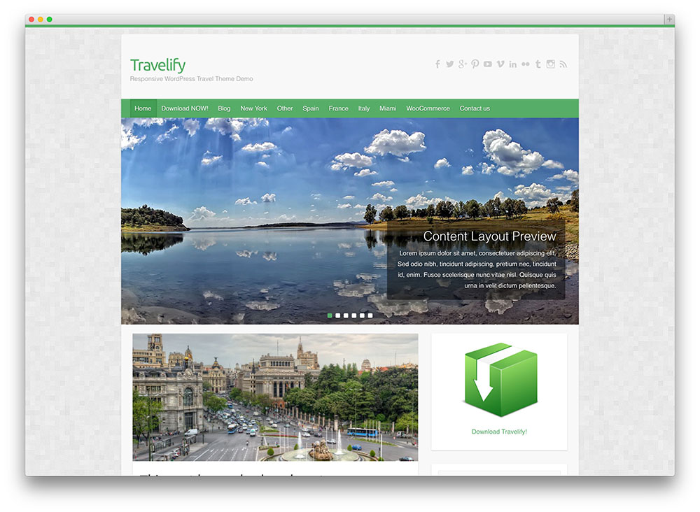 travelify motyw wordpress podróży