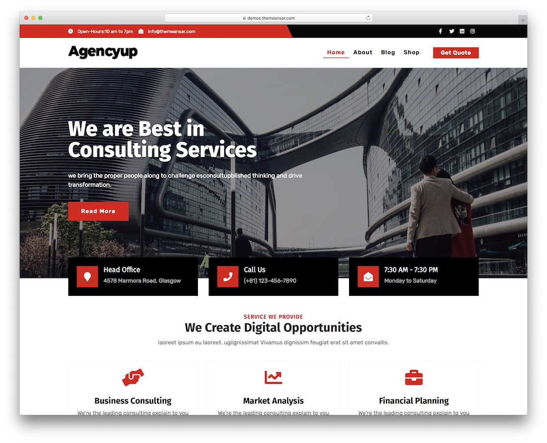 agencyup darmowy motyw biznesowy wordpress