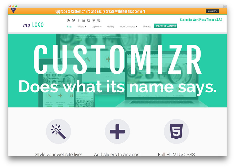 customizr - uniwersalny motyw biznesowy