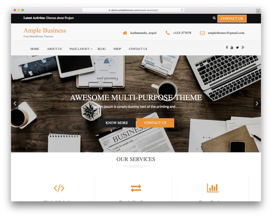 duży darmowy motyw biznesowy wordpress