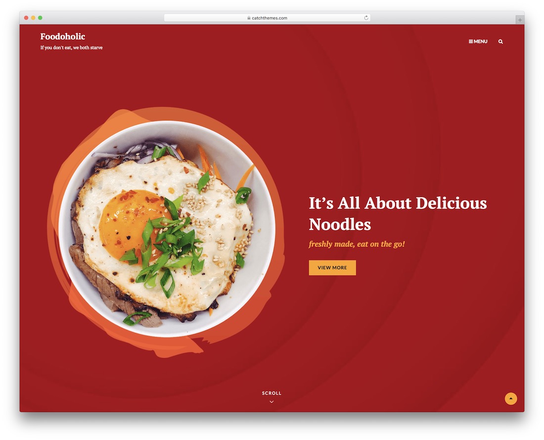 foodoholic 무료 레스토랑 WordPress 테마