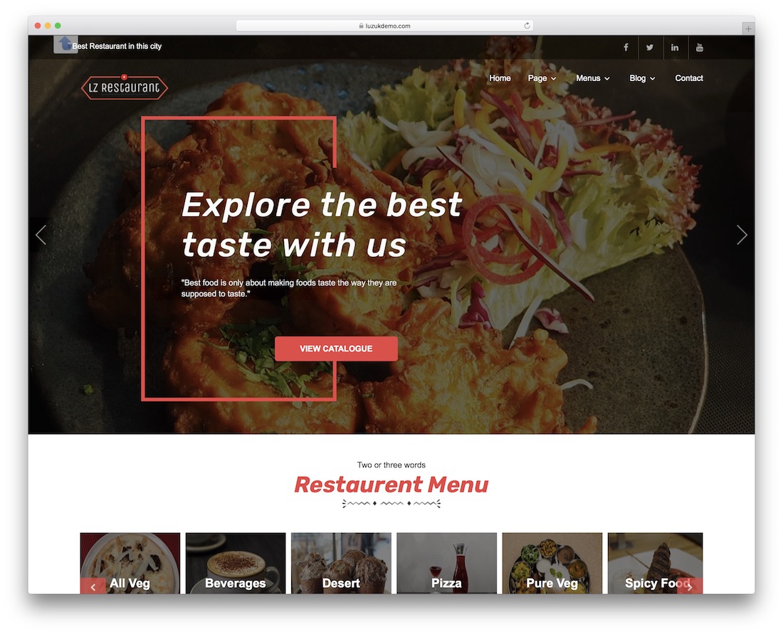 lzrestaurant 무료 워드프레스 테마