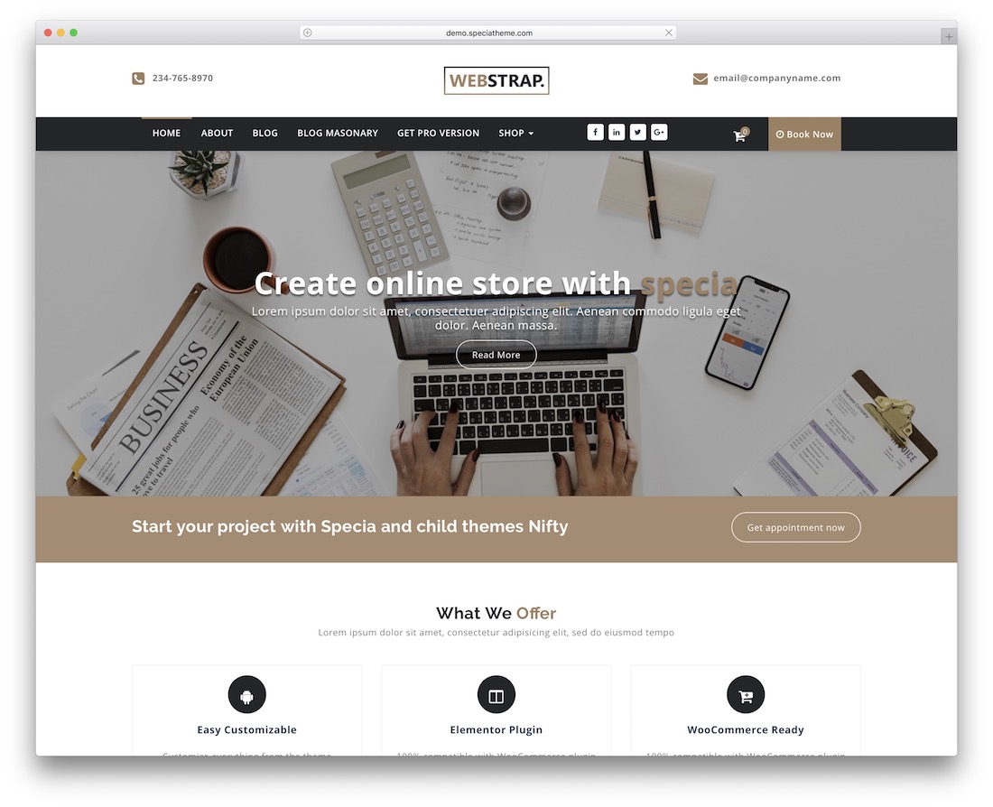 webstrap darmowy motyw wordpress