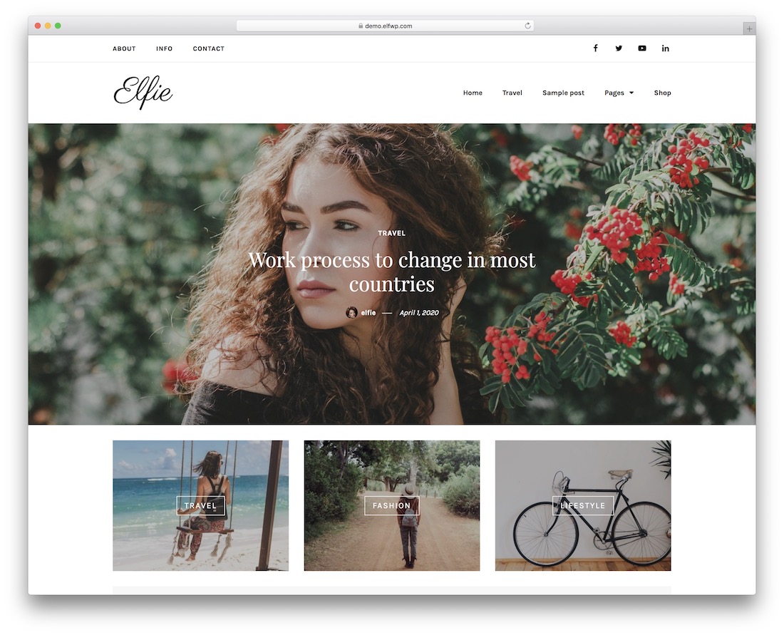 elfie darmowy motyw wordpress z suwakiem