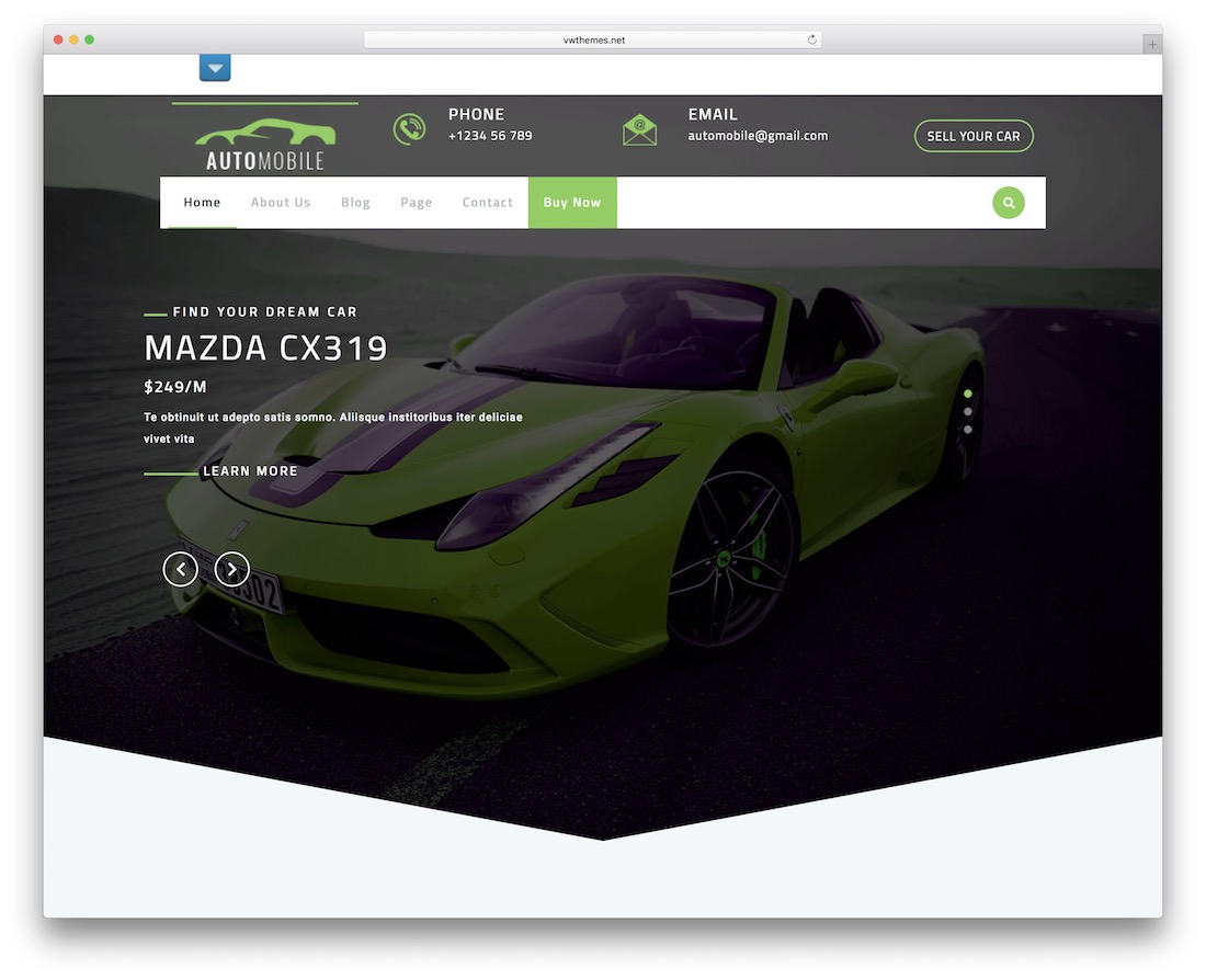 darmowy motyw wordpress centrum motoryzacyjnego