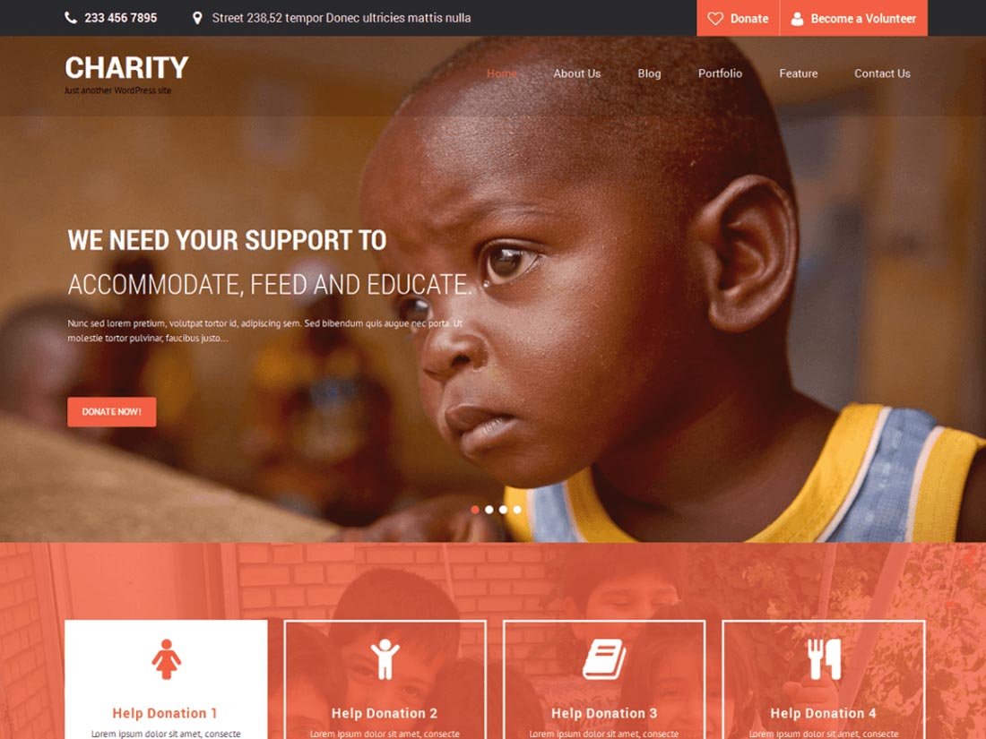 darmowe motywy WordPress na cele charytatywne