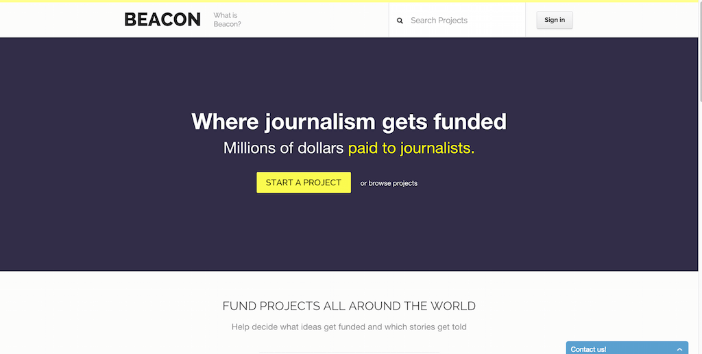 Beacon — Crowdfunding Giornalismo