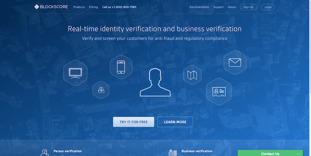 Verifica dell'identità intelligente BlockScore