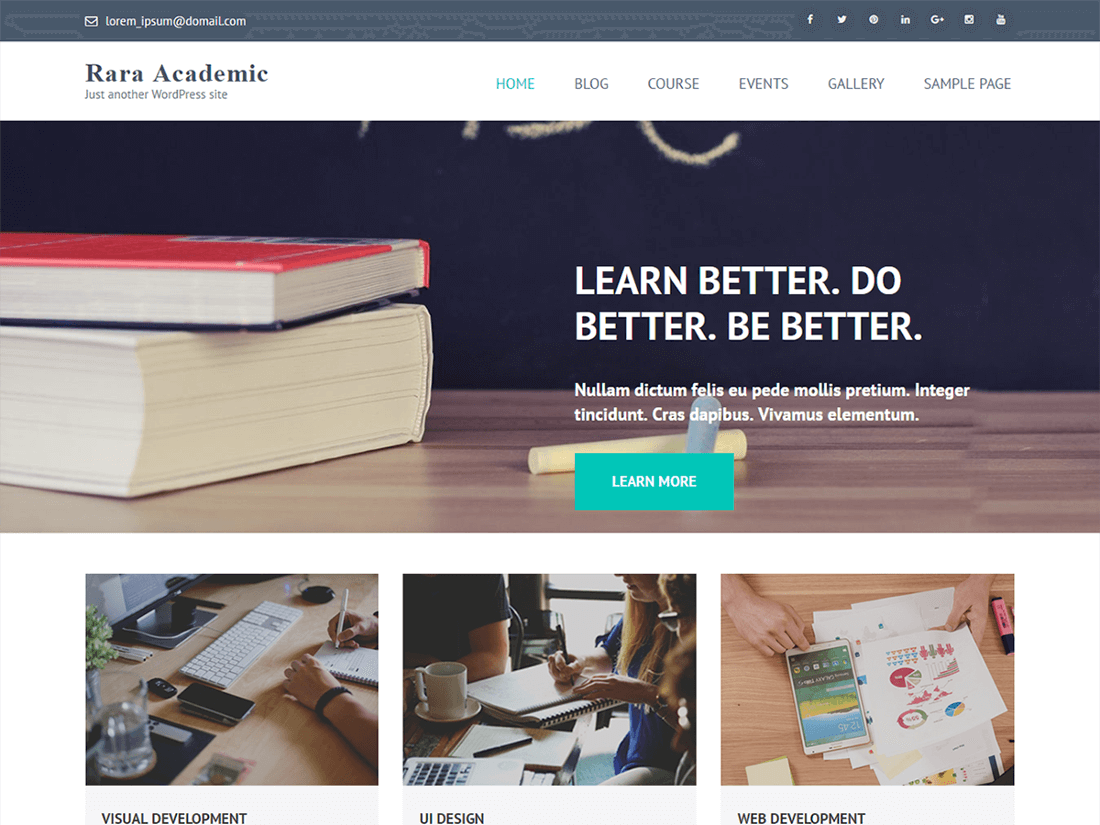 Tema educativo de Rara Academic WordPress