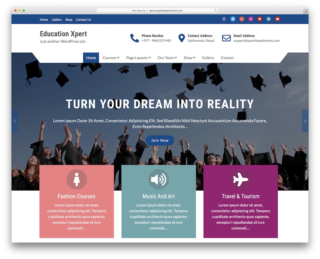 tema de wordpress gratis de educación xpert