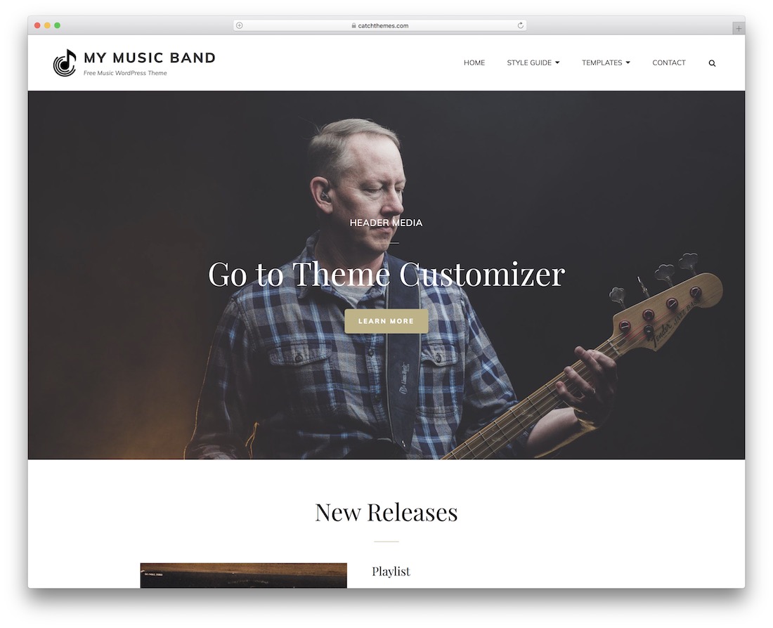 mi banda de música tema de wordpress gratis