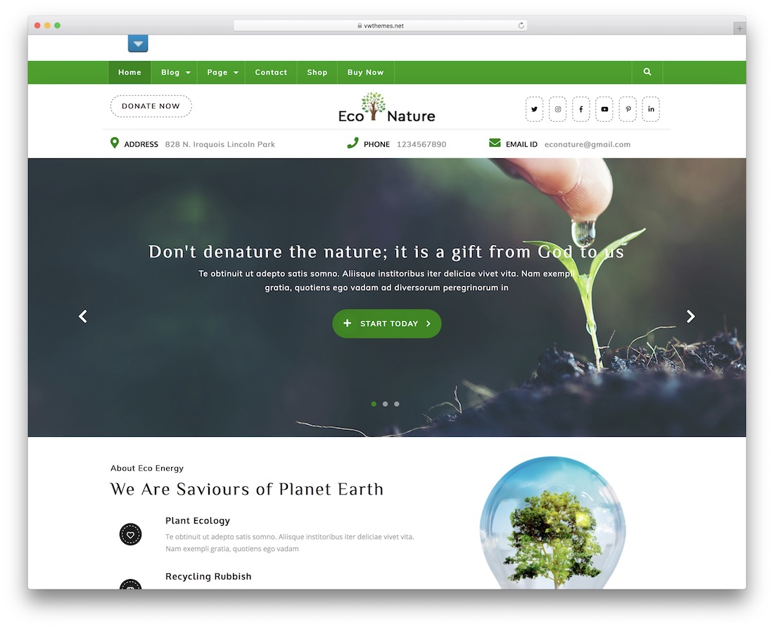 tema vw eco natura gratuită wordpress
