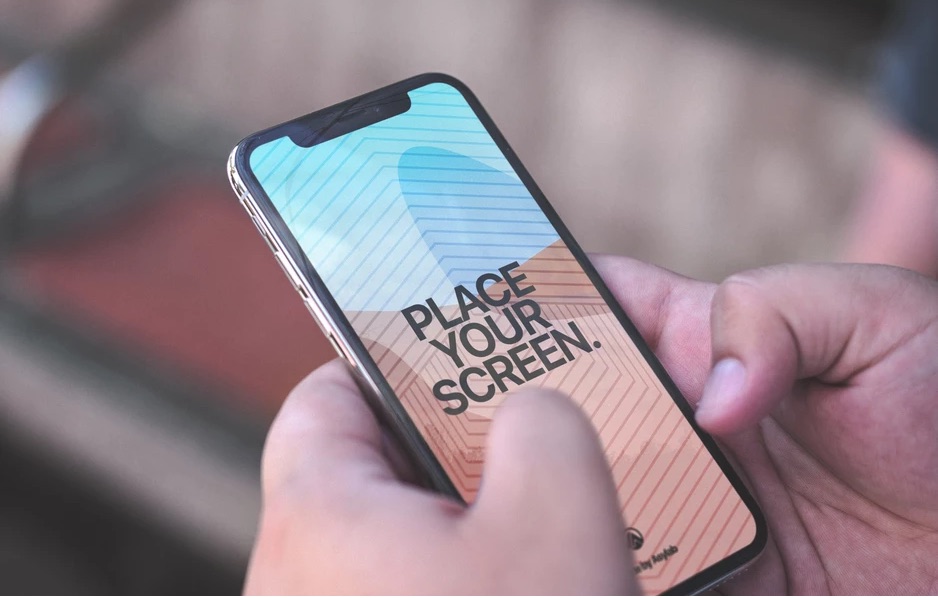 download di mockup personalizzabile per iphone x psd