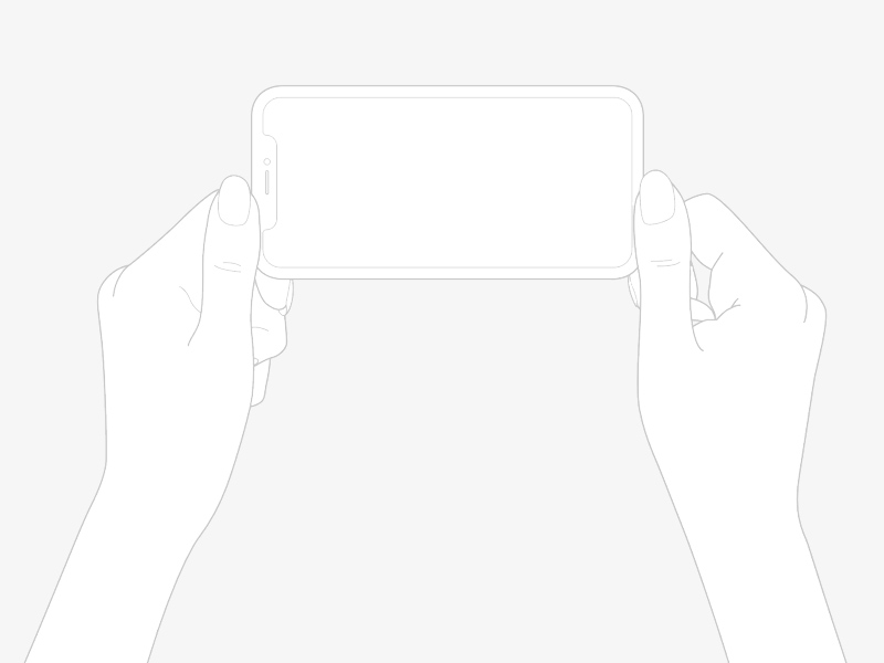 disegno a tratteggio gratuito iphone x plus mani mockup