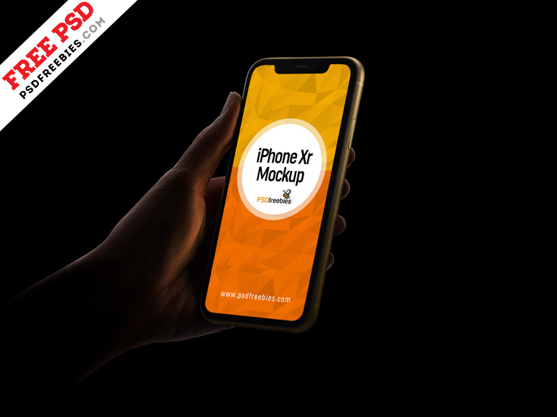 download gratuito di mockup di iphone xr psd fotorealistico