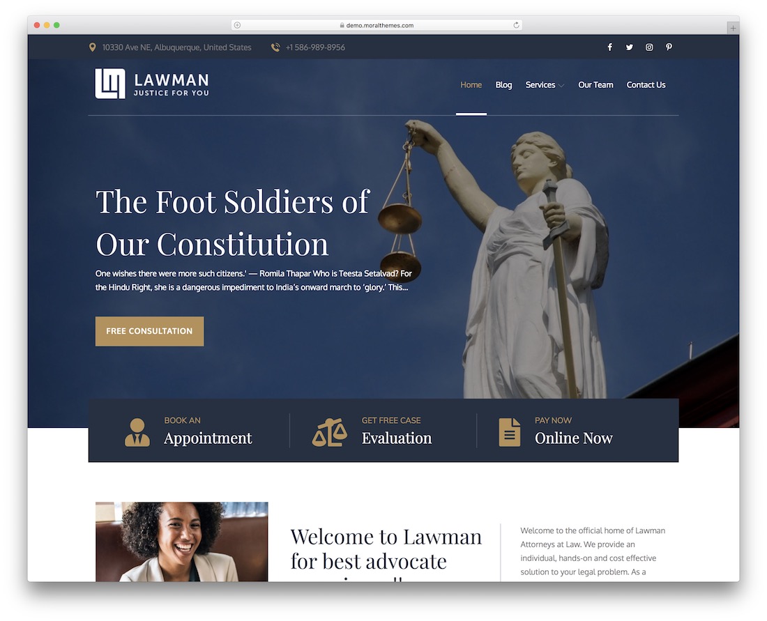 tema de wordpress gratis de abogado
