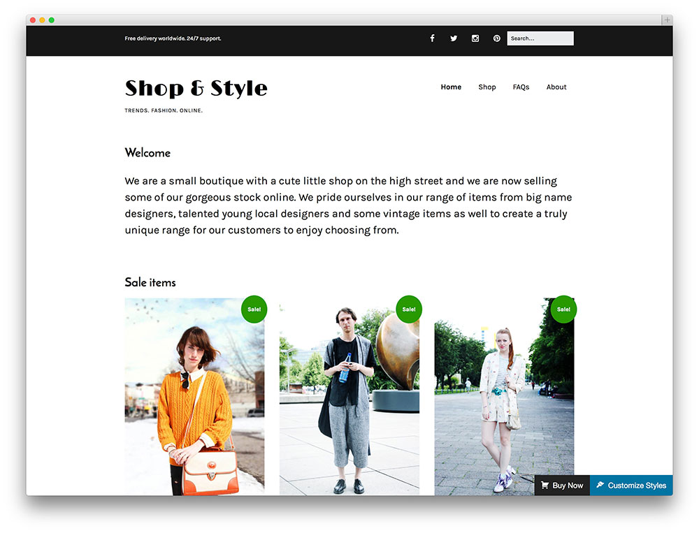 اجعل موضوع WooCommerce
