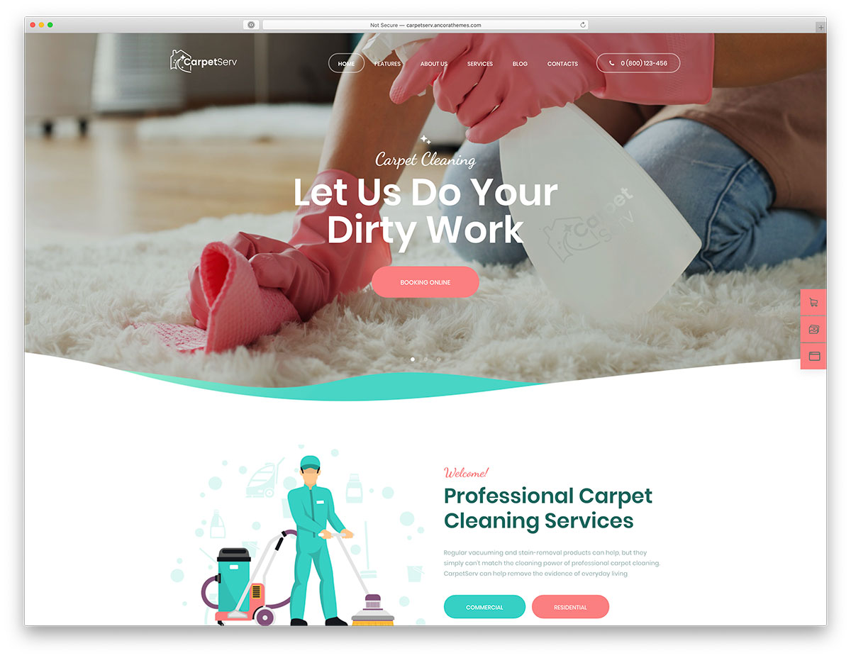 Tema de wordpress de empresa de limpieza