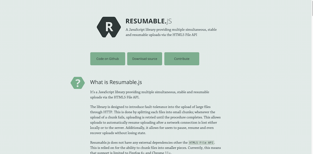 Resumable.js JavaScript 魔法，可同時穩定上傳和可恢復上傳