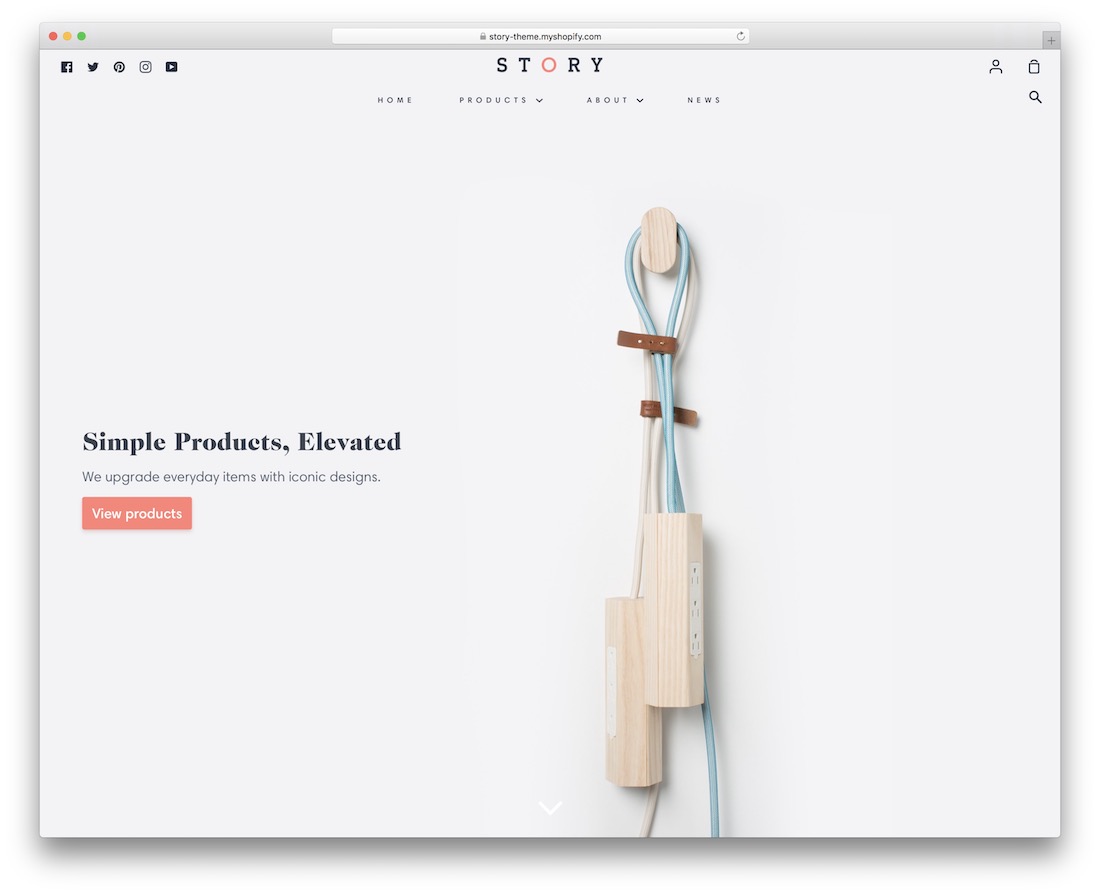 ストーリーシンプルなShopifyテーマ