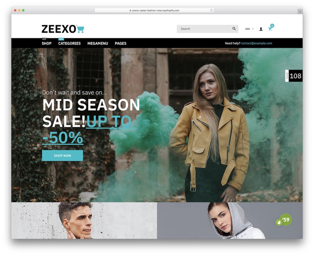 zeexoブティックshopifyテーマ
