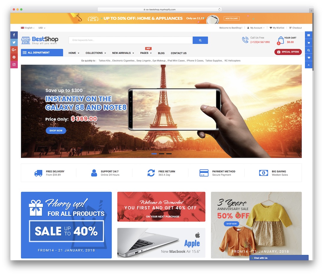 tema de tecnología de tienda de bestshop