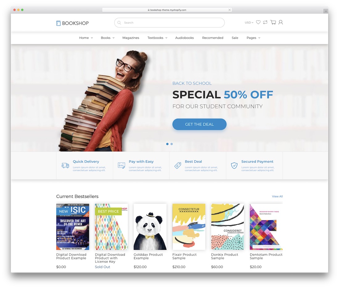 librería tema de tecnología shopify