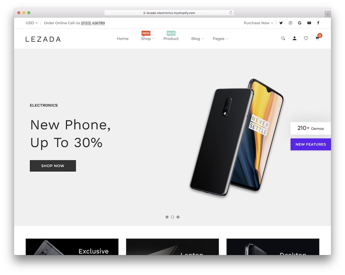 tema de tecnología lezada shopify
