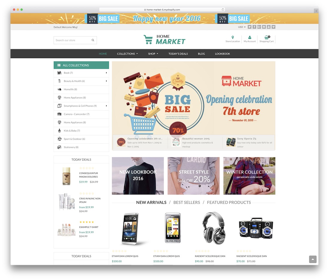tema de tecnología de shopify del mercado interno