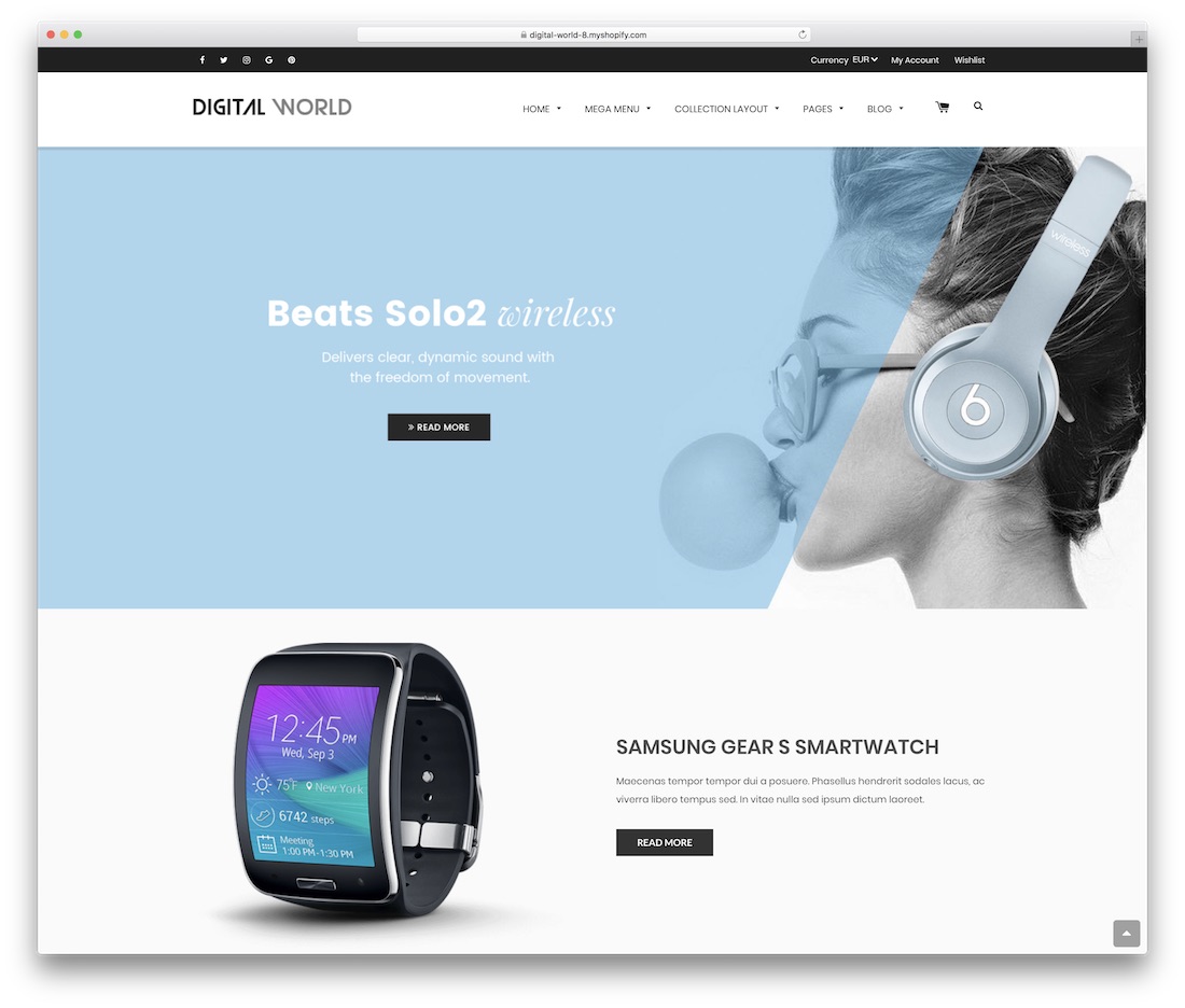 tema de tecnología de shopify del mundo digital