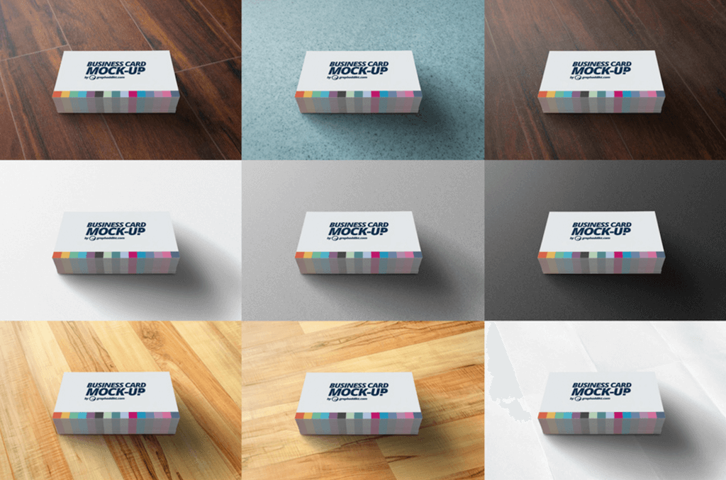 Buntes Visitenkarten-Mockup von Eric Graphaddikt