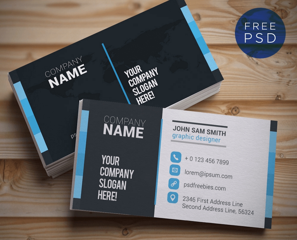 Kreative und saubere Visitenkartenvorlage PSD PSDFreebies.com PSDFreebies.com