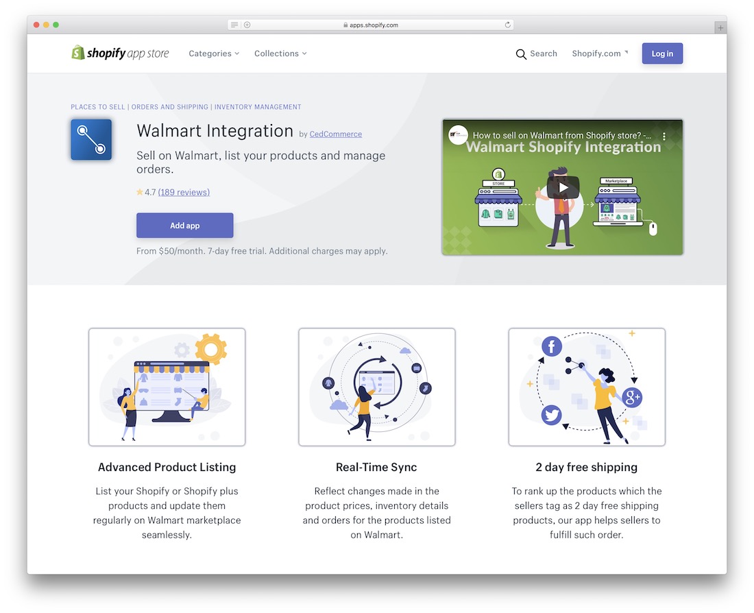 沃尔玛 shopify 市场应用程序