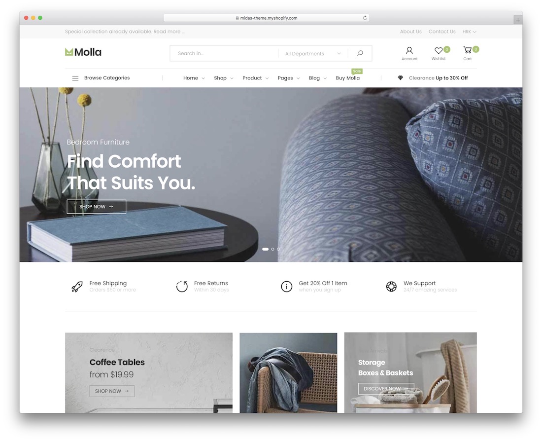 molla shopify tema imobiliară