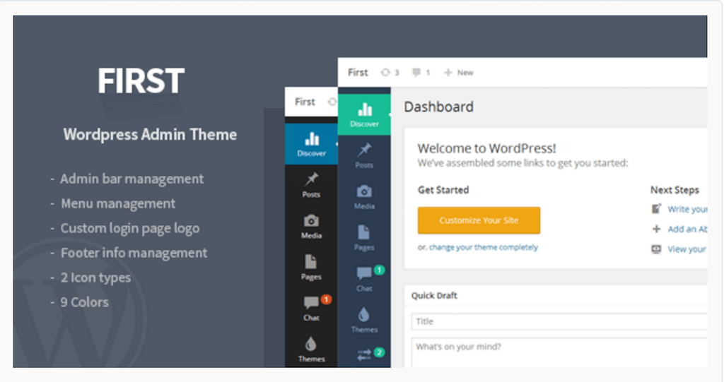 Erstes WordPress-Admin-Theme WordPress CodeCanyon