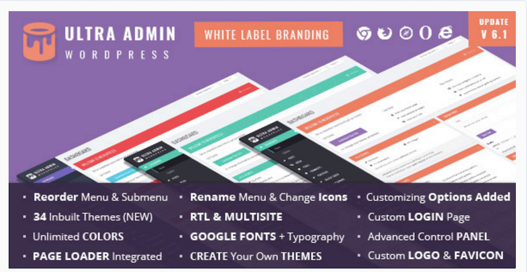 Ultra WordPress Admin Theme WordPress CodeCanyon