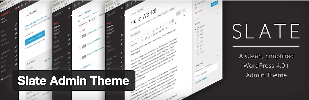 Slate Admin Theme – WordPress Plugins