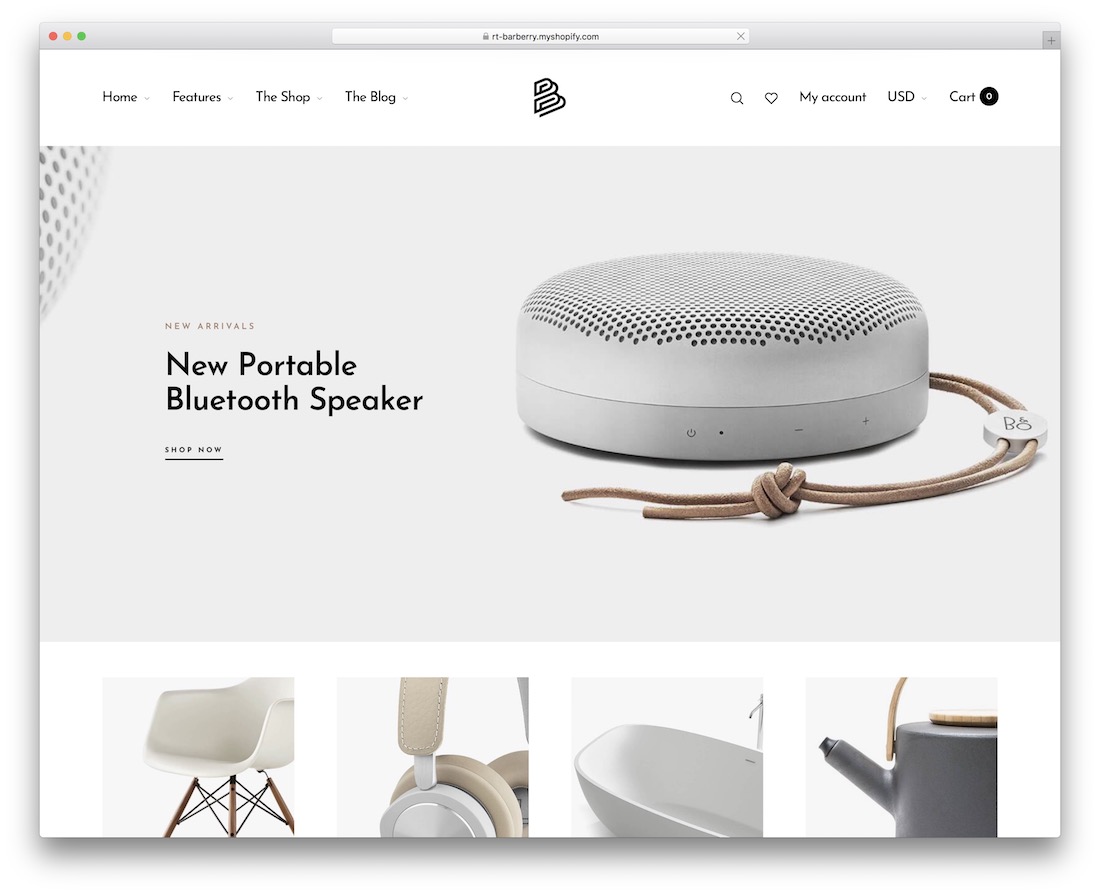 tema barberry shopify bootstrap