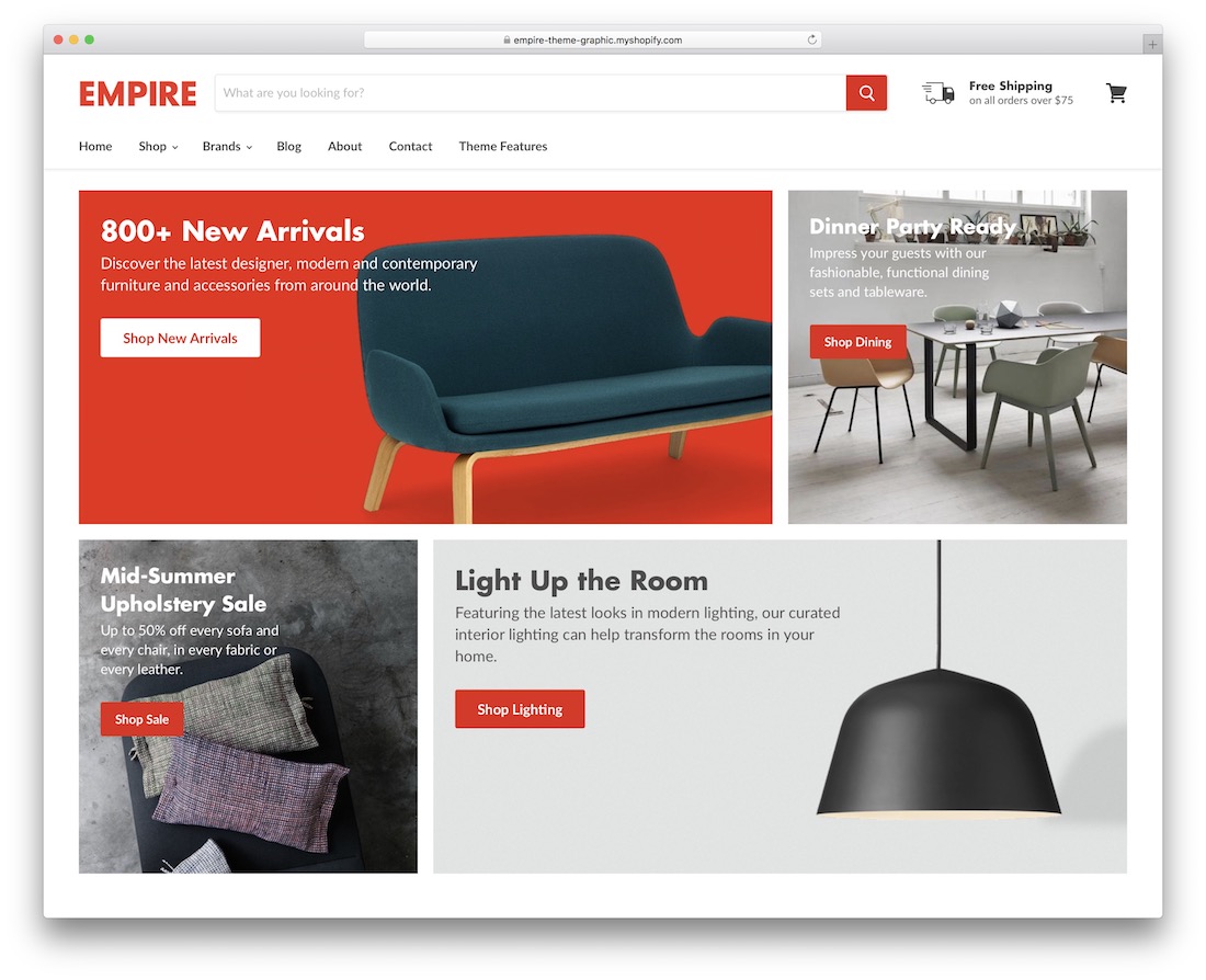 tema imperiului shopify bootstrap