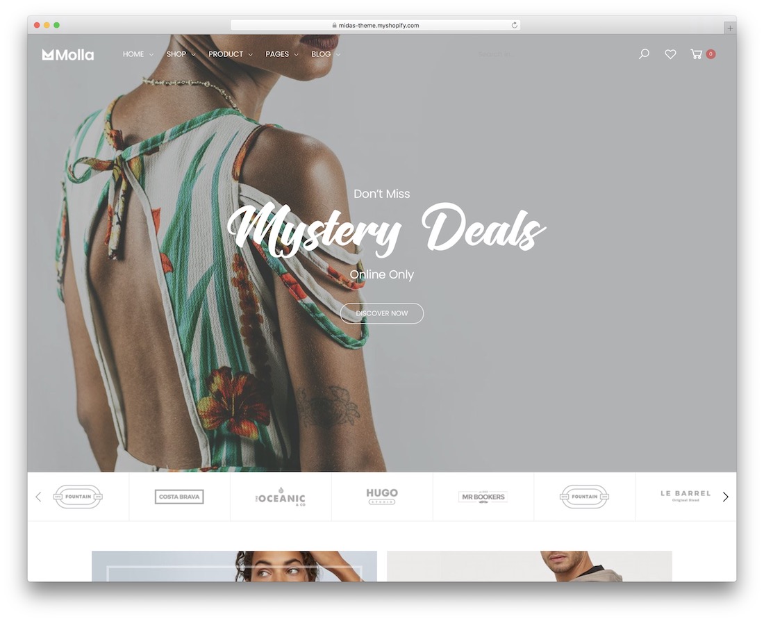 tema molla shopify bootstrap