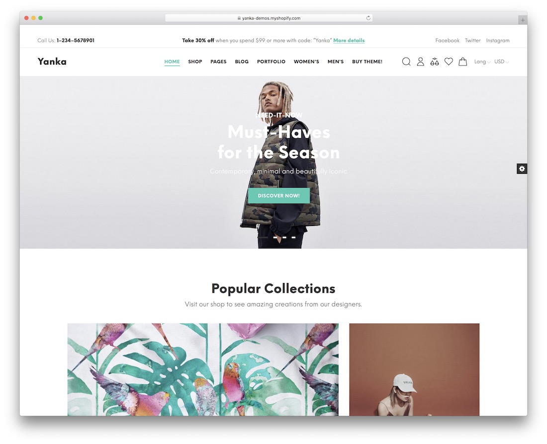 Yanka Shopify Theme für T-Shirts