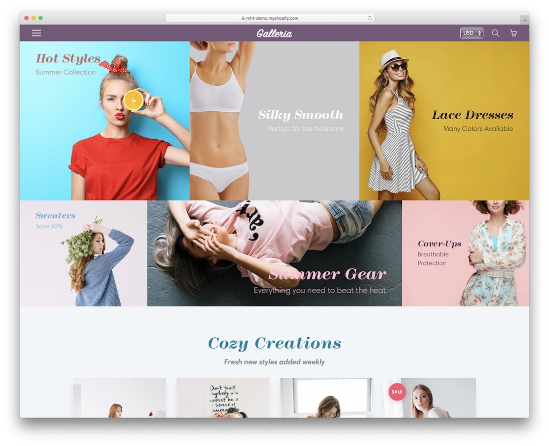 Galerie Shopify Theme für T-Shirts