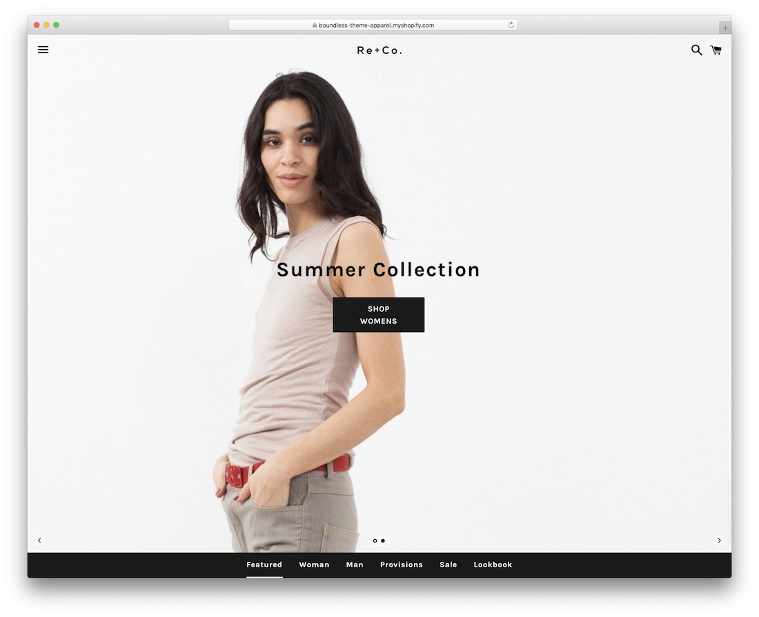 grenzenloses Shopify-Thema für T-Shirts